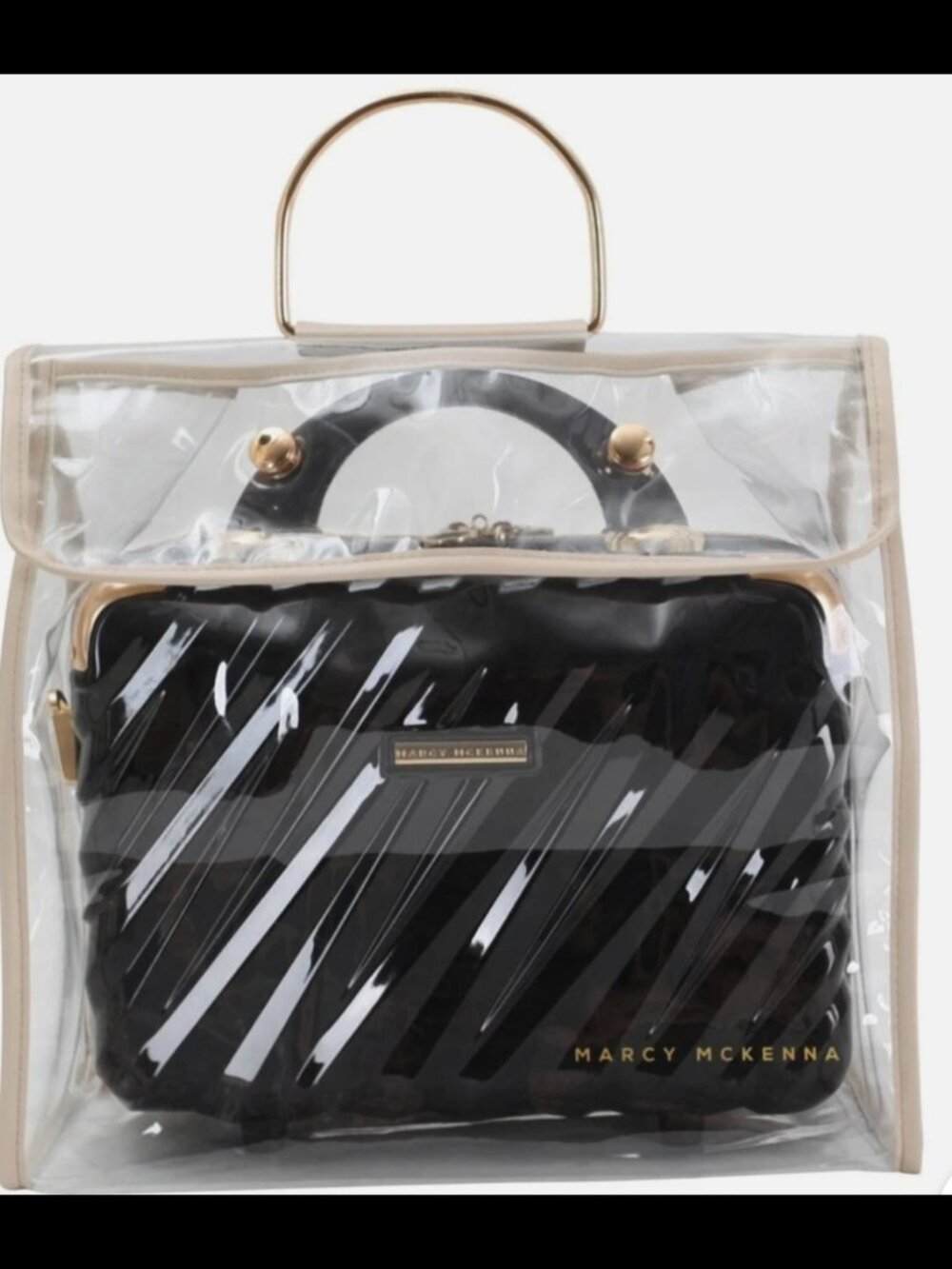 Marcy McKenna Clear Vinyl Handbag Case Cover - NWT